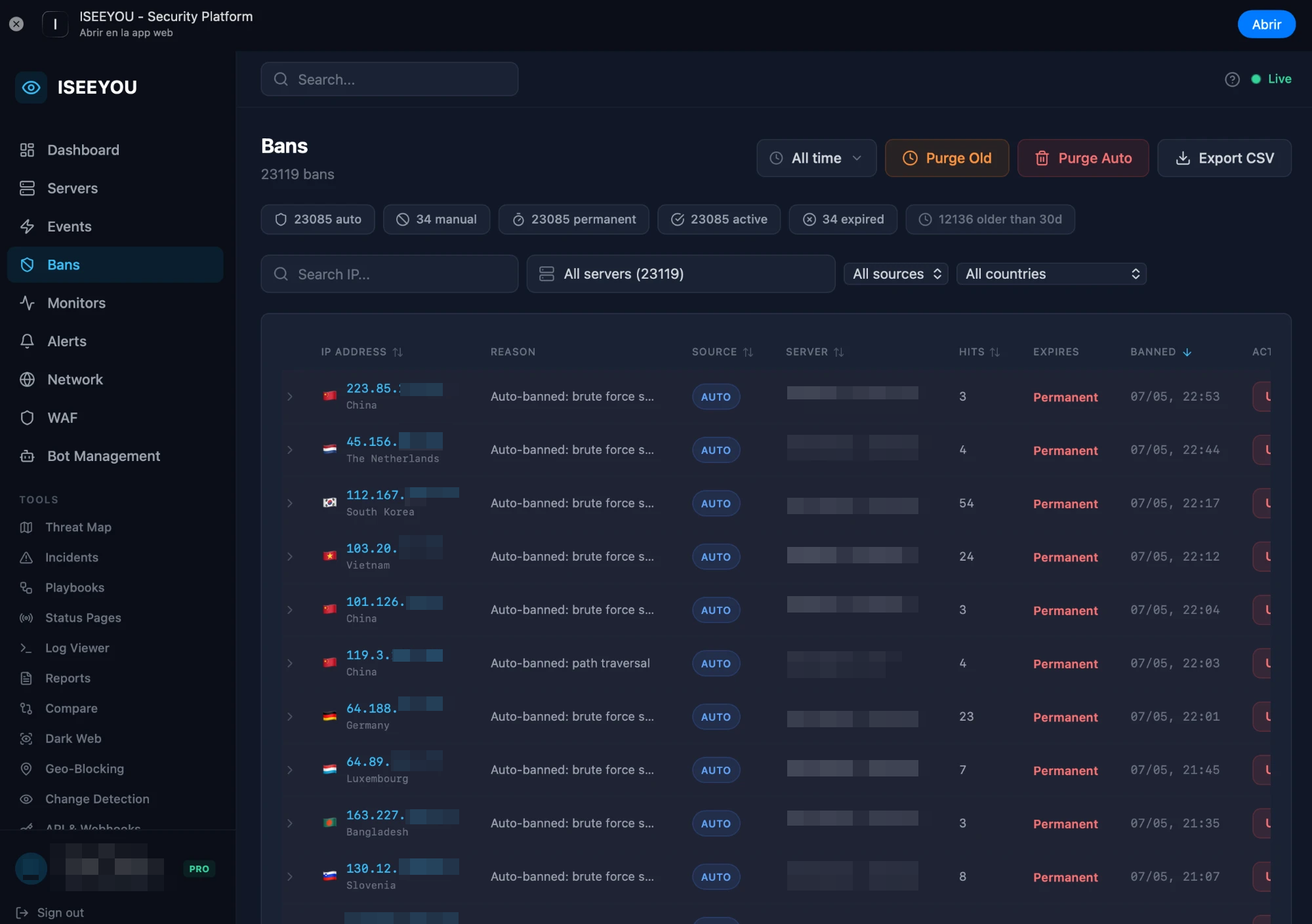 ISEEYOU Bans